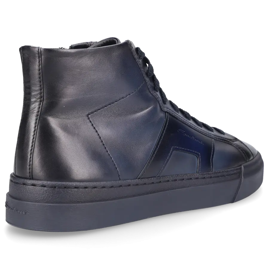 Santoni - Sneaker high DOUBLE BUCKLE blau - blau
