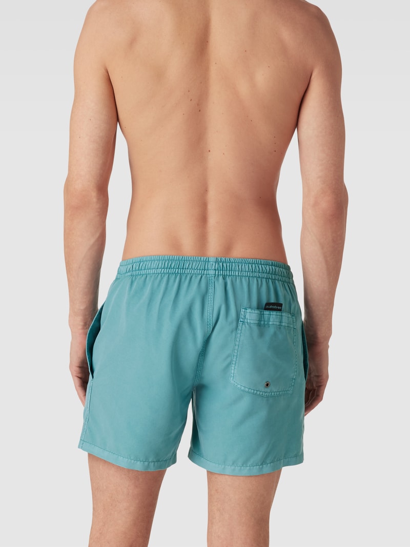 Badehose mit Label-Details Modell 'EVERYDAY SURF WASH' in rauchblau