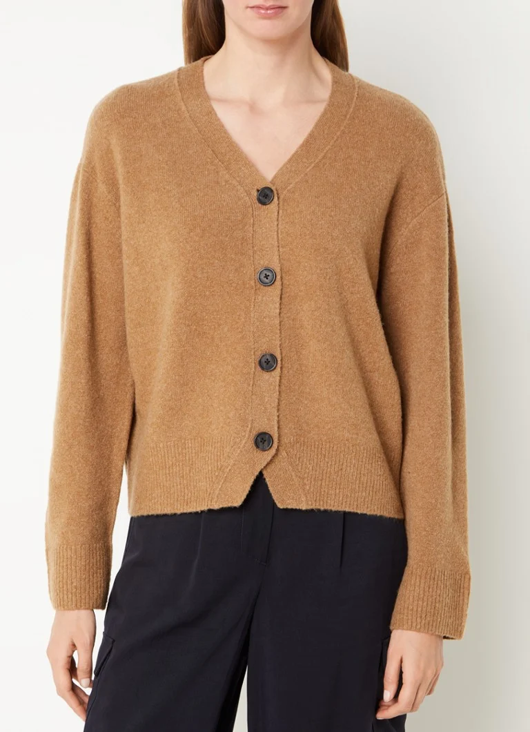 Whistles  Fijngebreid vest in wolblend