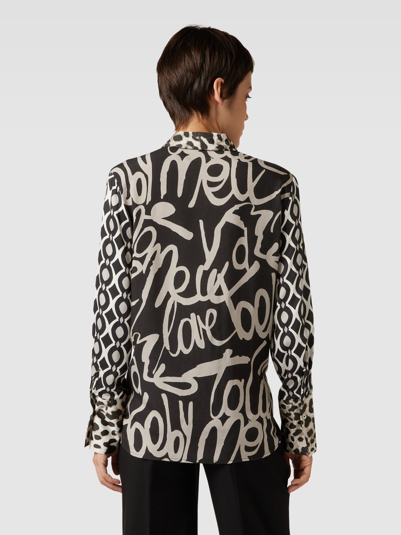 Bluse aus Viskose mit Animal-Print in taupe
