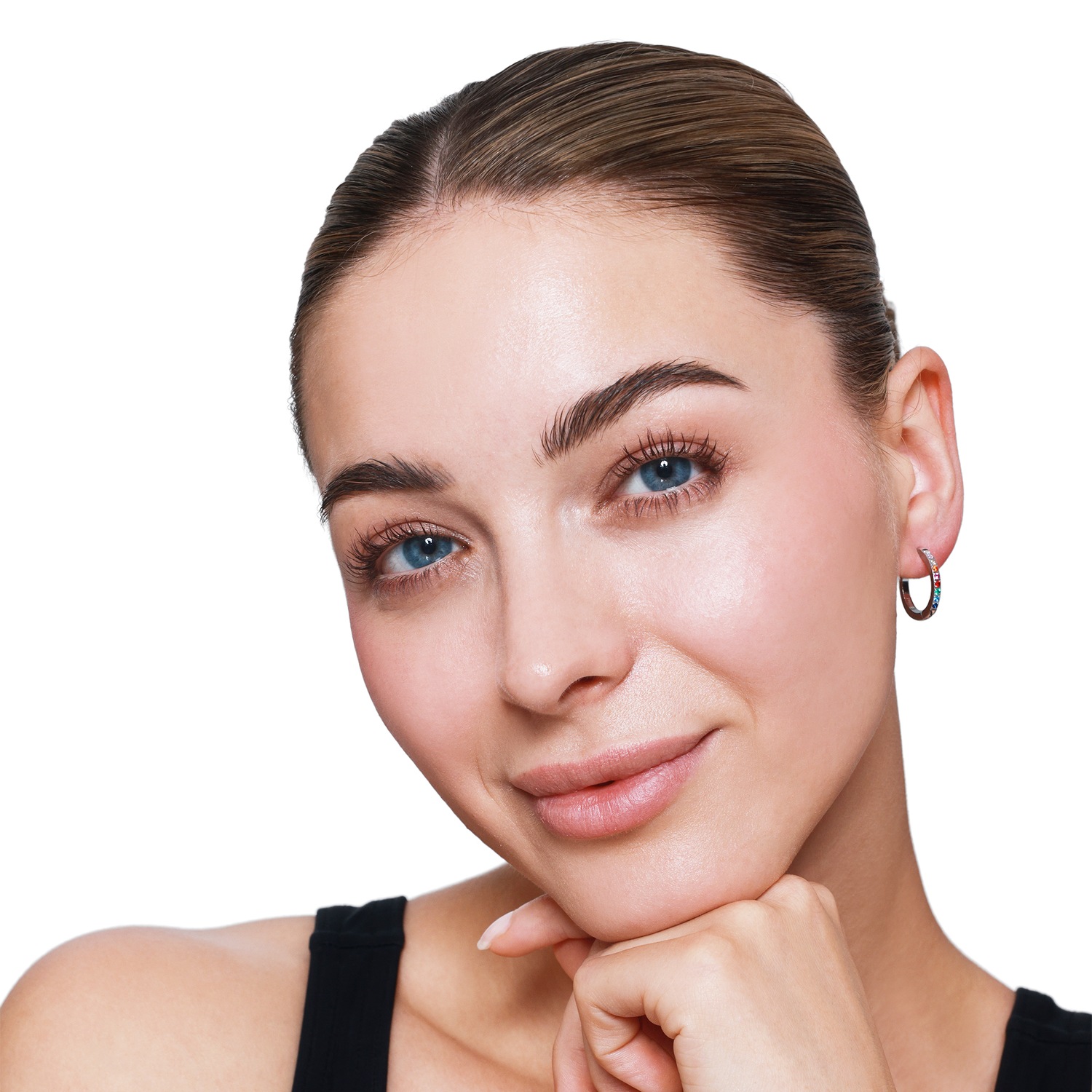 Boucles d'oreilles Heideman Tilde, couleur argent poli