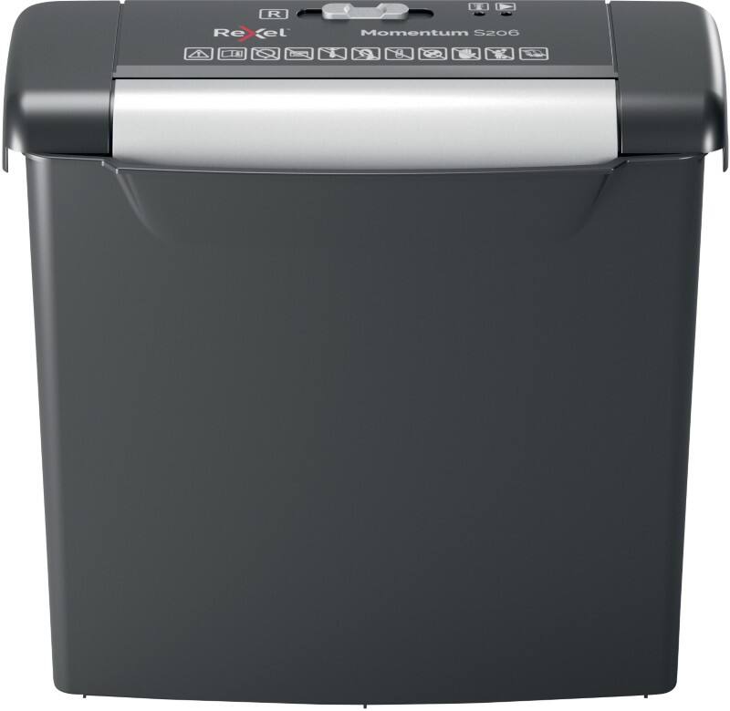 Rexel Momentum S206 Aktenvernichter Streifenschnitt Sicherheitsstufe P-2 6 Blatt