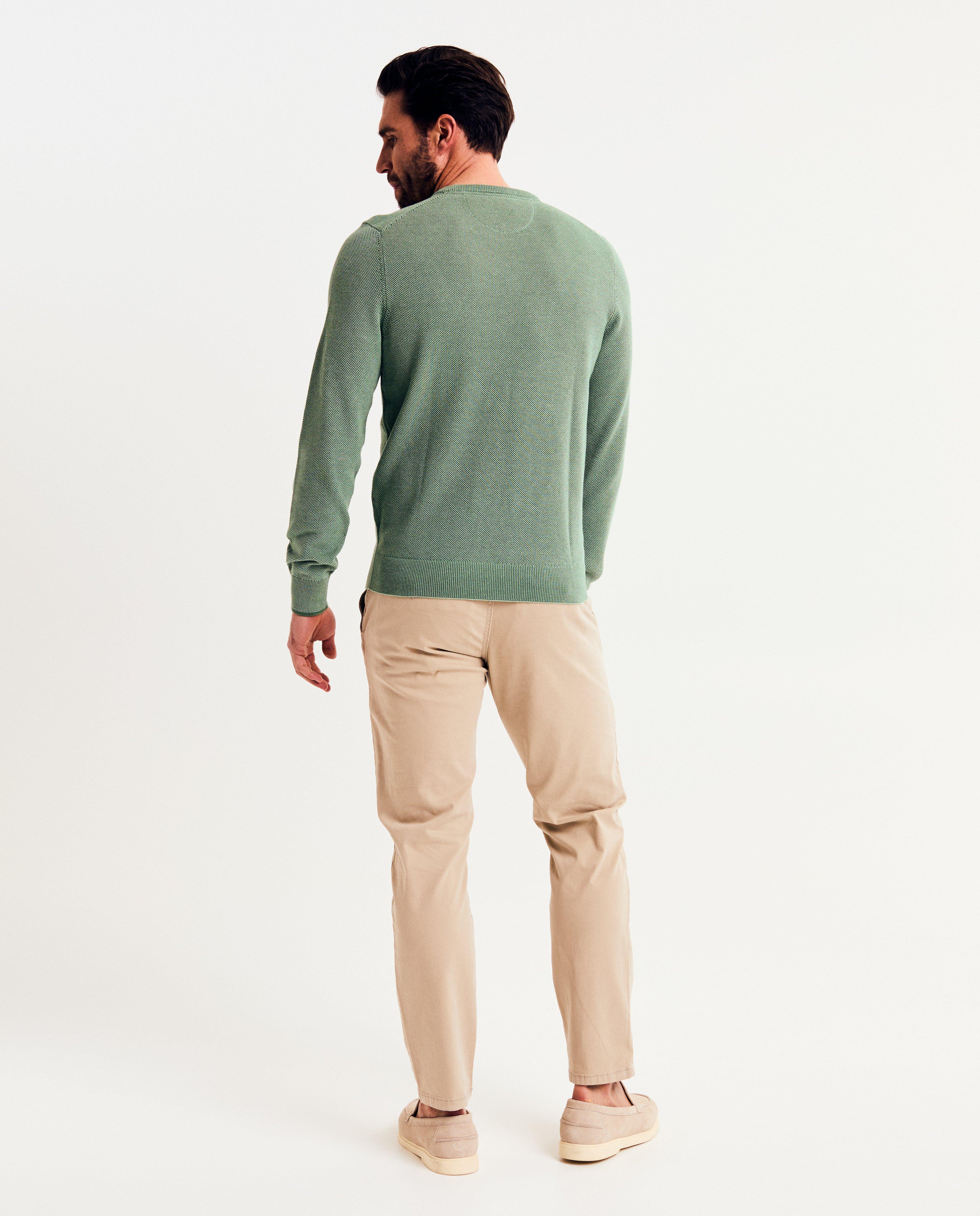 Lerros texturerad khaki tröja
