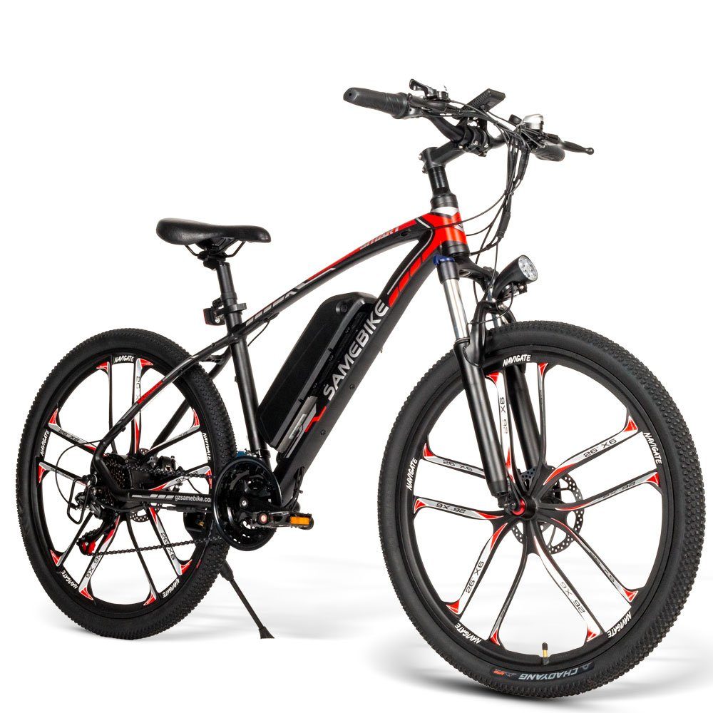 SAMEBIKE E-Bike 26-Zoll-Klapp-Elektrofahrrad, Shimano Gang 48V, SHIMANO, Heckmotor, (Spar-set)