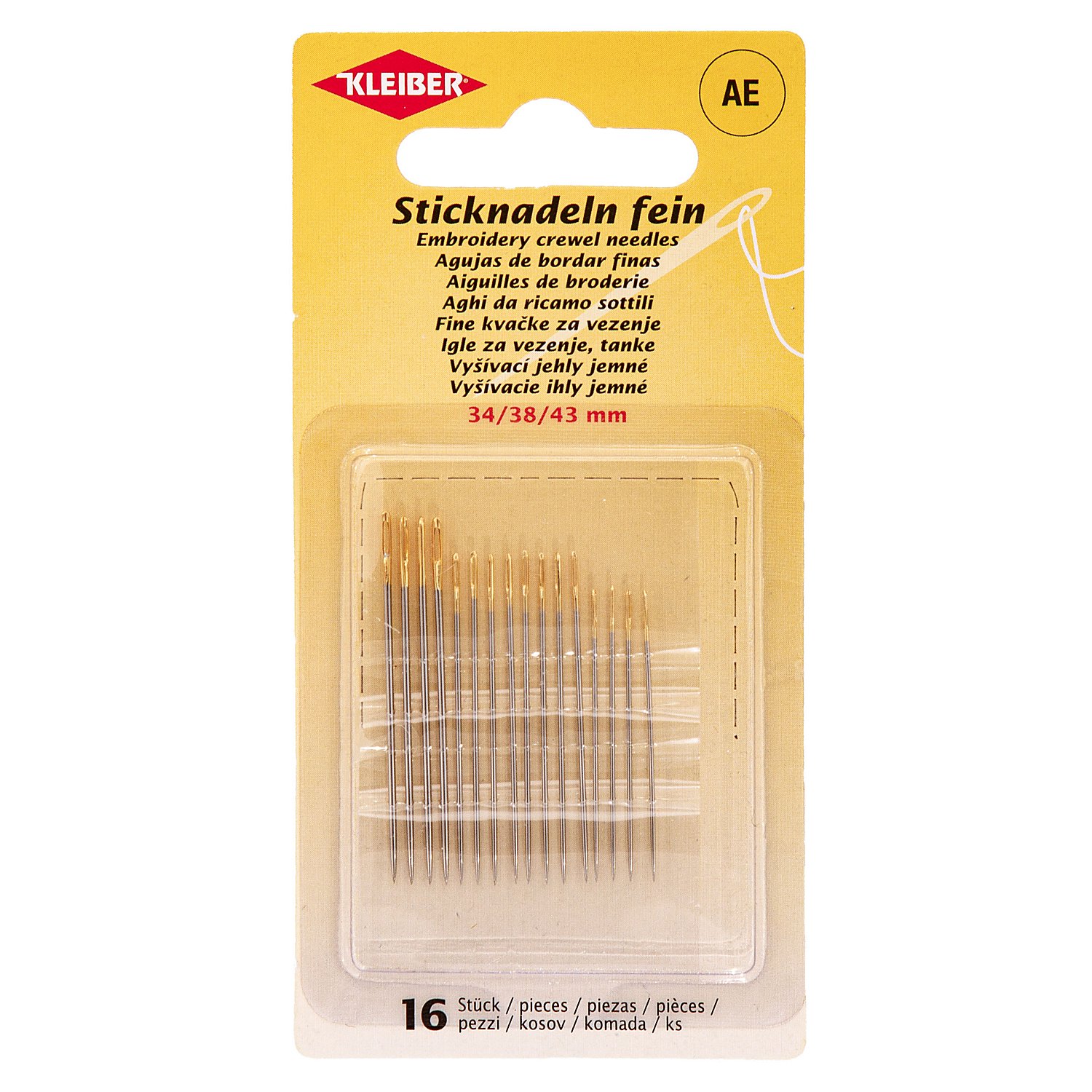 Kleiber Sticknadeln mit Spitze 