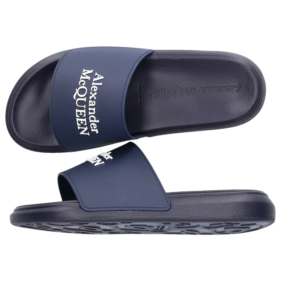 Alexander McQueen - Badeschuhe POOL SLIDE Kautschuk - blau