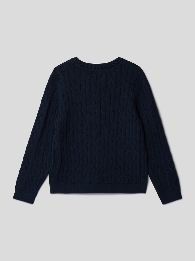 Sweatshirt mit Label-Stitching Modell 'SHIELD' in blau