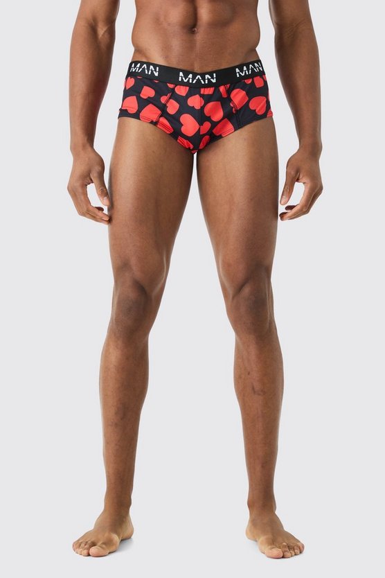 Man Unterhose mit Valentintags-Herz Print