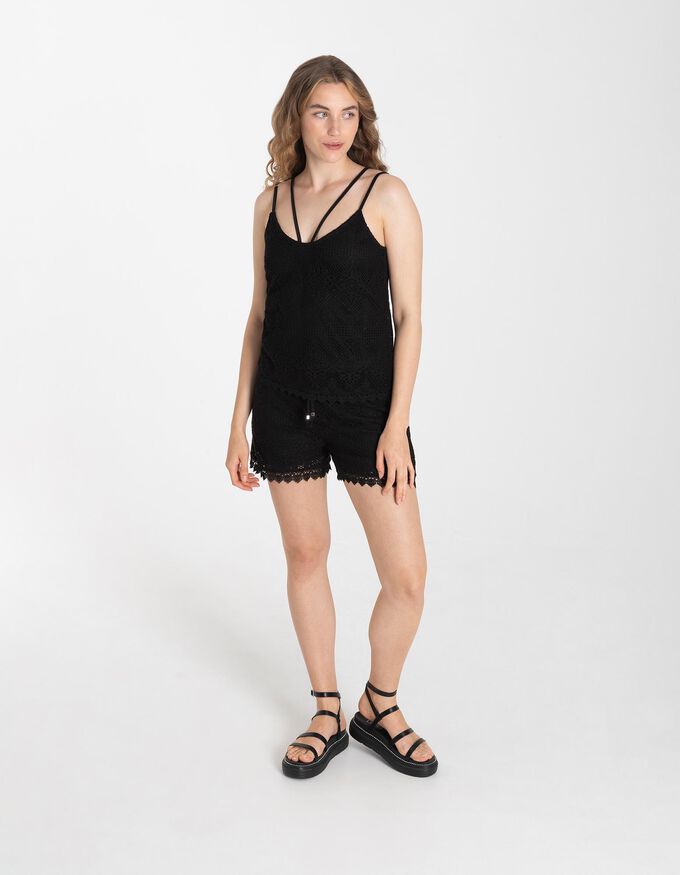 Damen Shorts - Häkelspitze