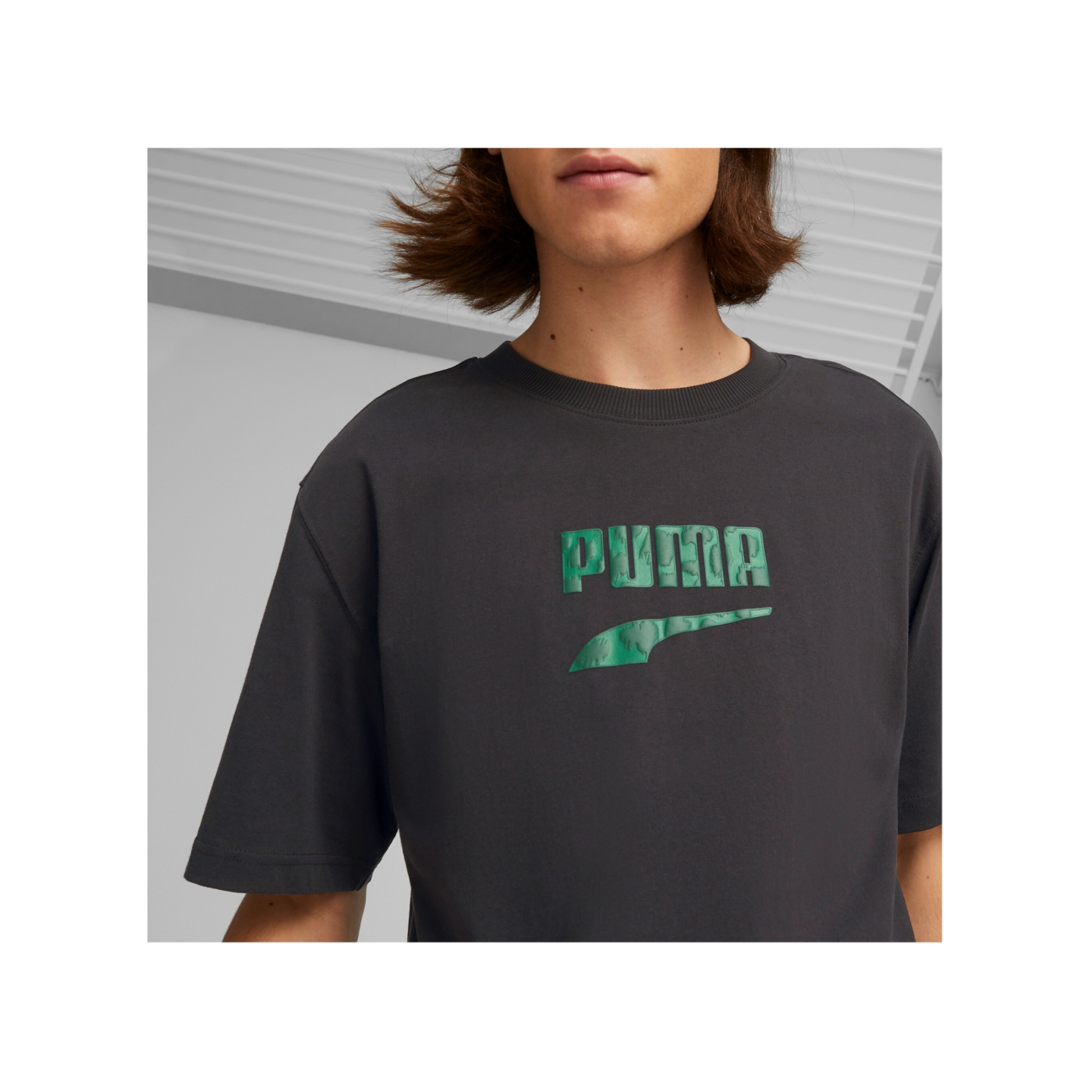 PUMA DOWNTOWN Logo Graphic T-Shirt Schwarz F01