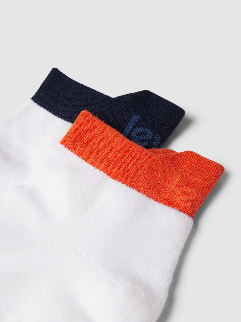 Socken mit Kontrastbesatz im 2er-Pack in weiß