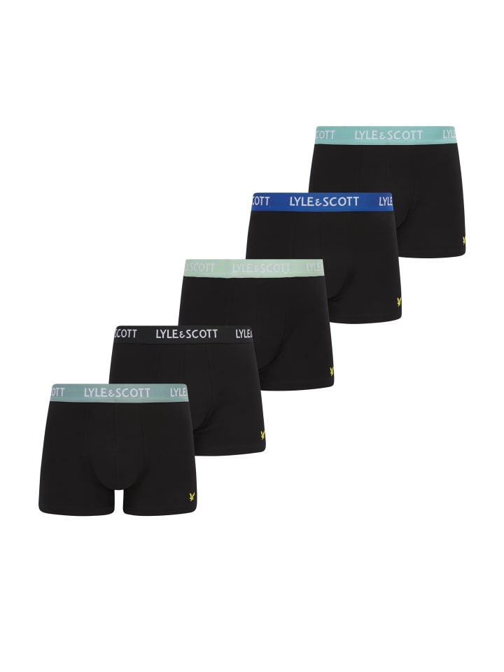 Lyle & Scott Trunks 5-Er Set in Schwarz mit mehrfarbigem Bund günstig kaufen S