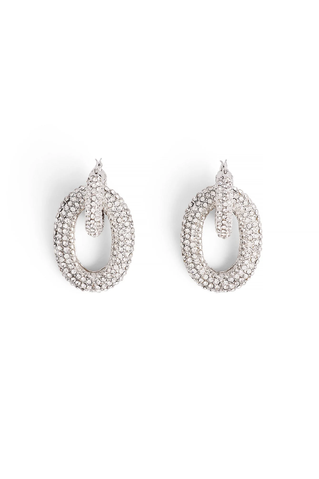 Ohrringe mit Strass-Ringen