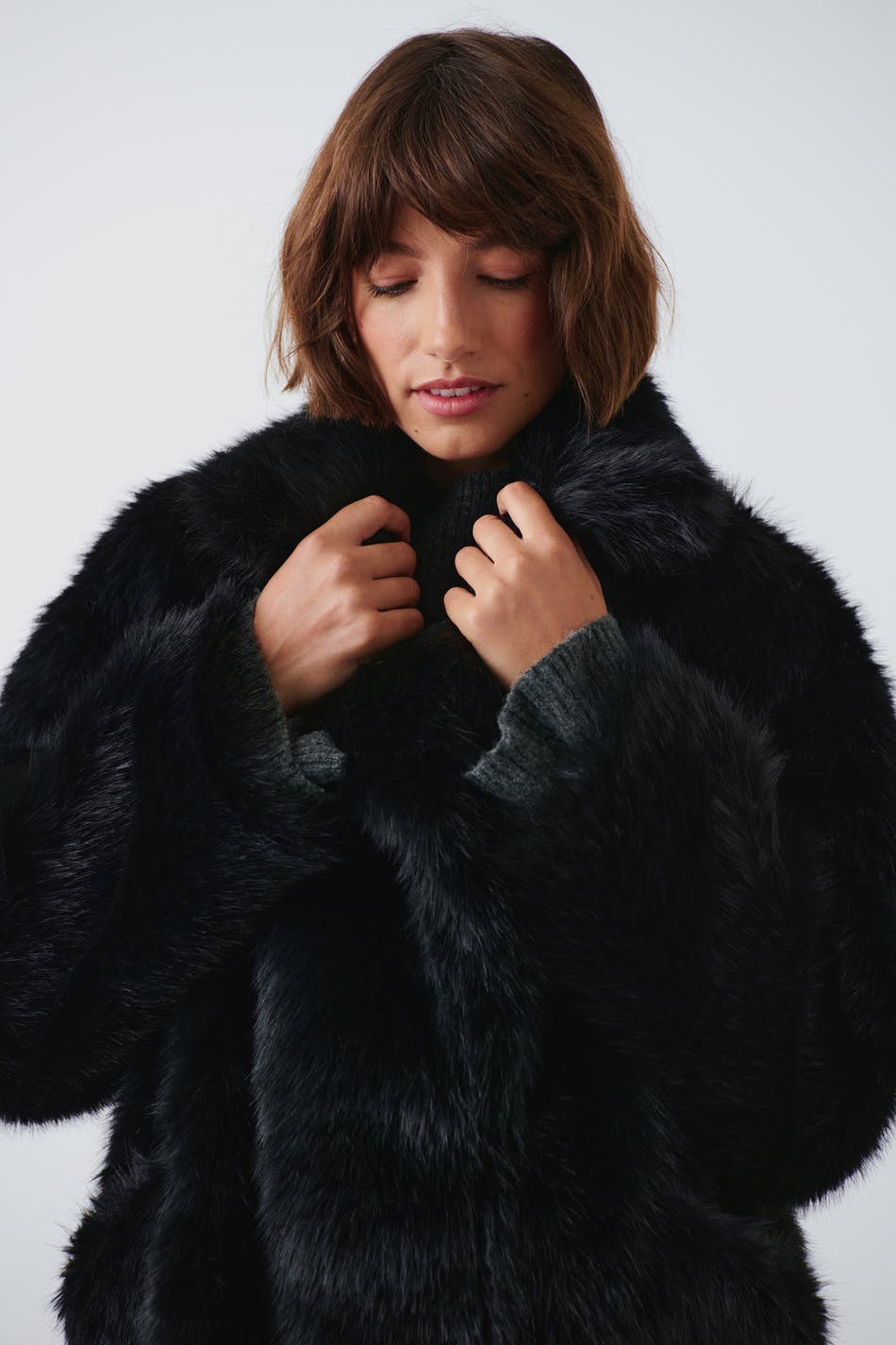 Faux fur jacket