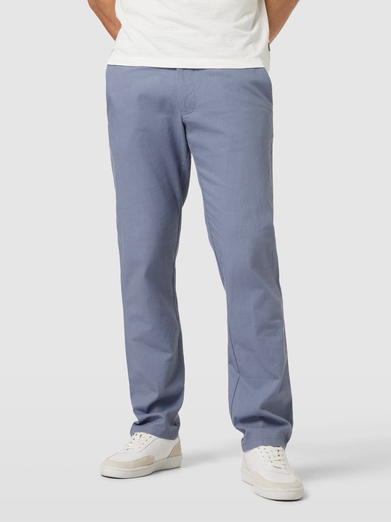 Chino mit französischen Eingrifftaschen in bleu