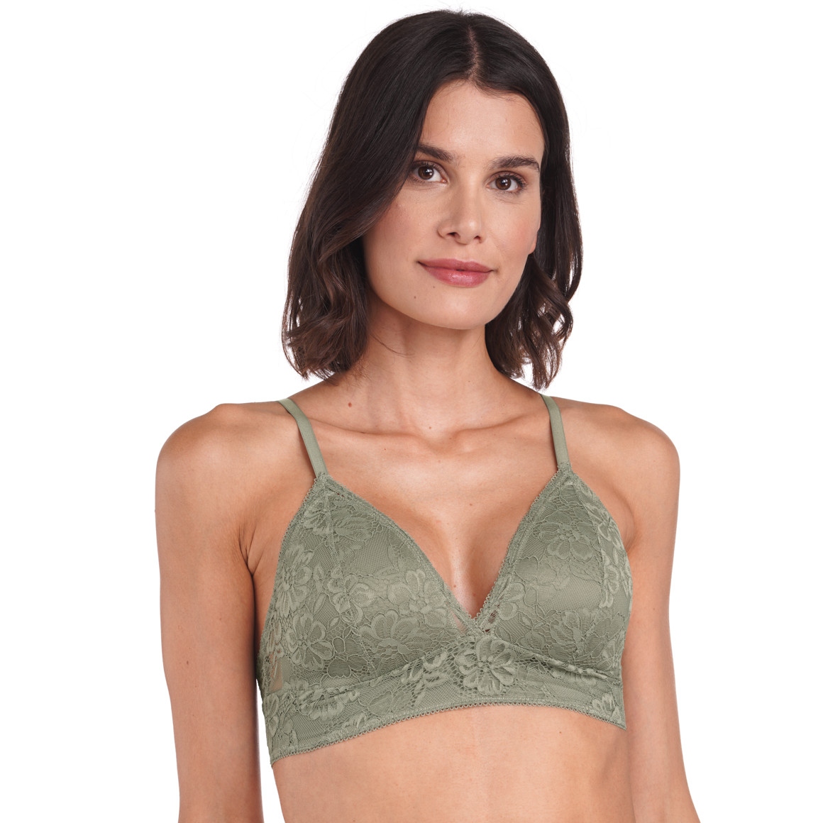 Damen Bralette-BH aus floraler Spitze