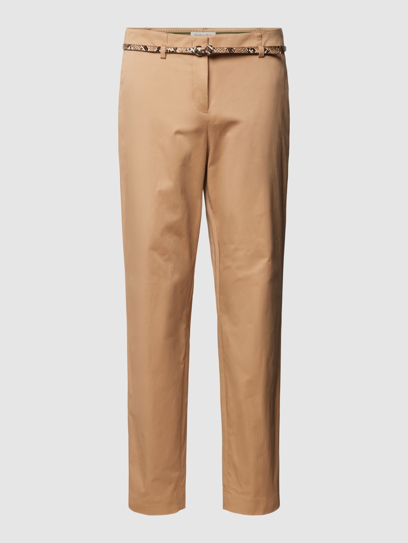Stoffhose mit Gürtel in camel