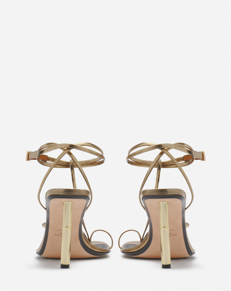 SANDALES SEQUENCE BY LANVIN EN CUIR MÉTALLISÉ