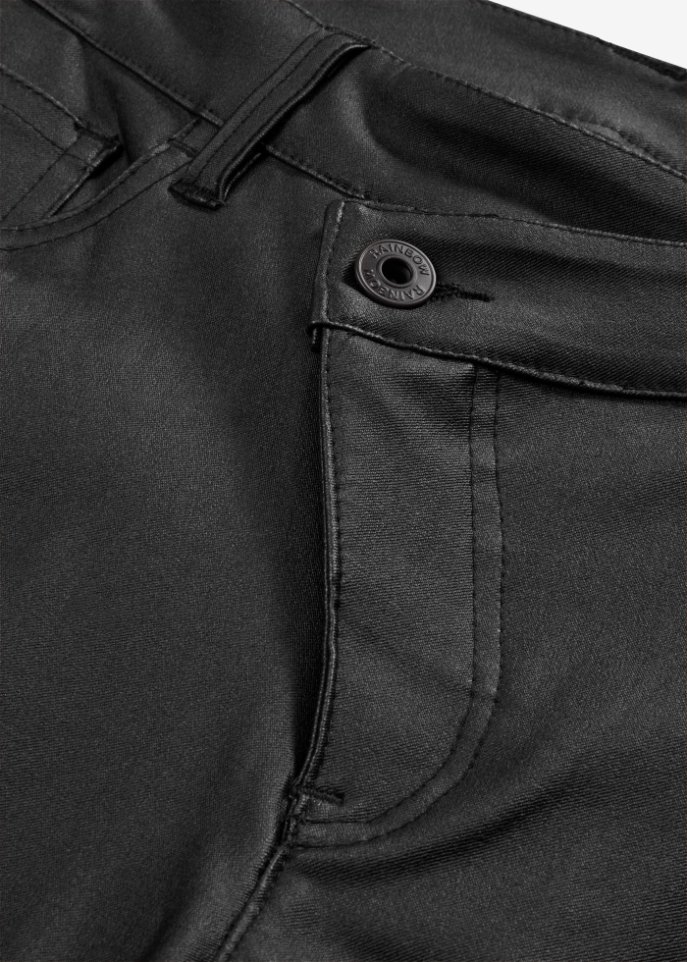 Lederimitat-Hose mit schrägem Bund