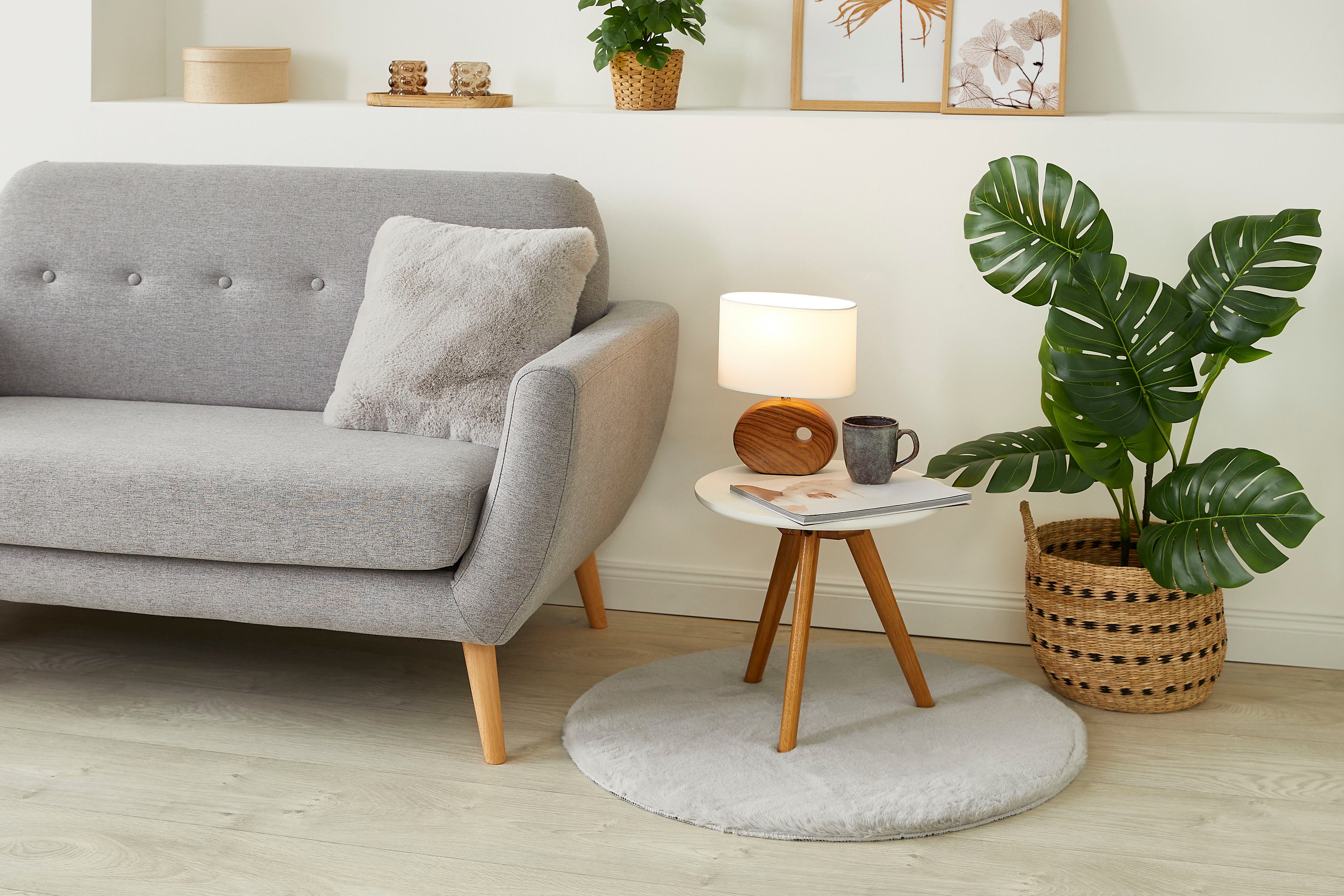 Fellteppich Novara, LUXOR living, rund, Höhe: 35 mm, Kunstfell, Kaninchenfell-Haptik, besonders weicher Hochflor