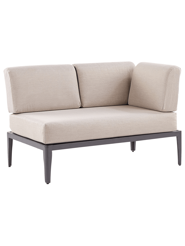 Beliani Lounge Set RIMA III in Grau/Beige - (W) 240 x (H) 85 x (L) 190 cm günstig kaufen onesize