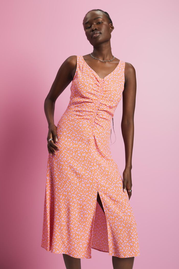 Ärmelloses Midikleid mit Allover-Print