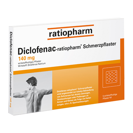 DICLOFENAC-ratiopharm Schmerzpflaster  5 St  Pflaster