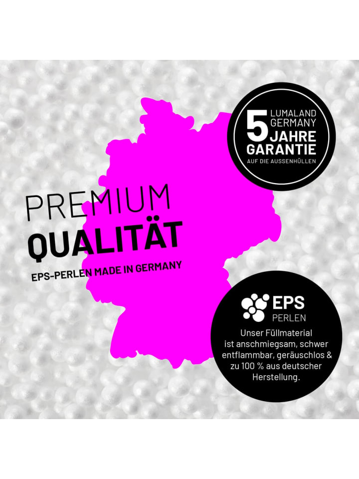 Lumaland LUMALAND Sitzsack Drops (300 L) - In- & outdoor - Silbergrau günstig kaufen onesize