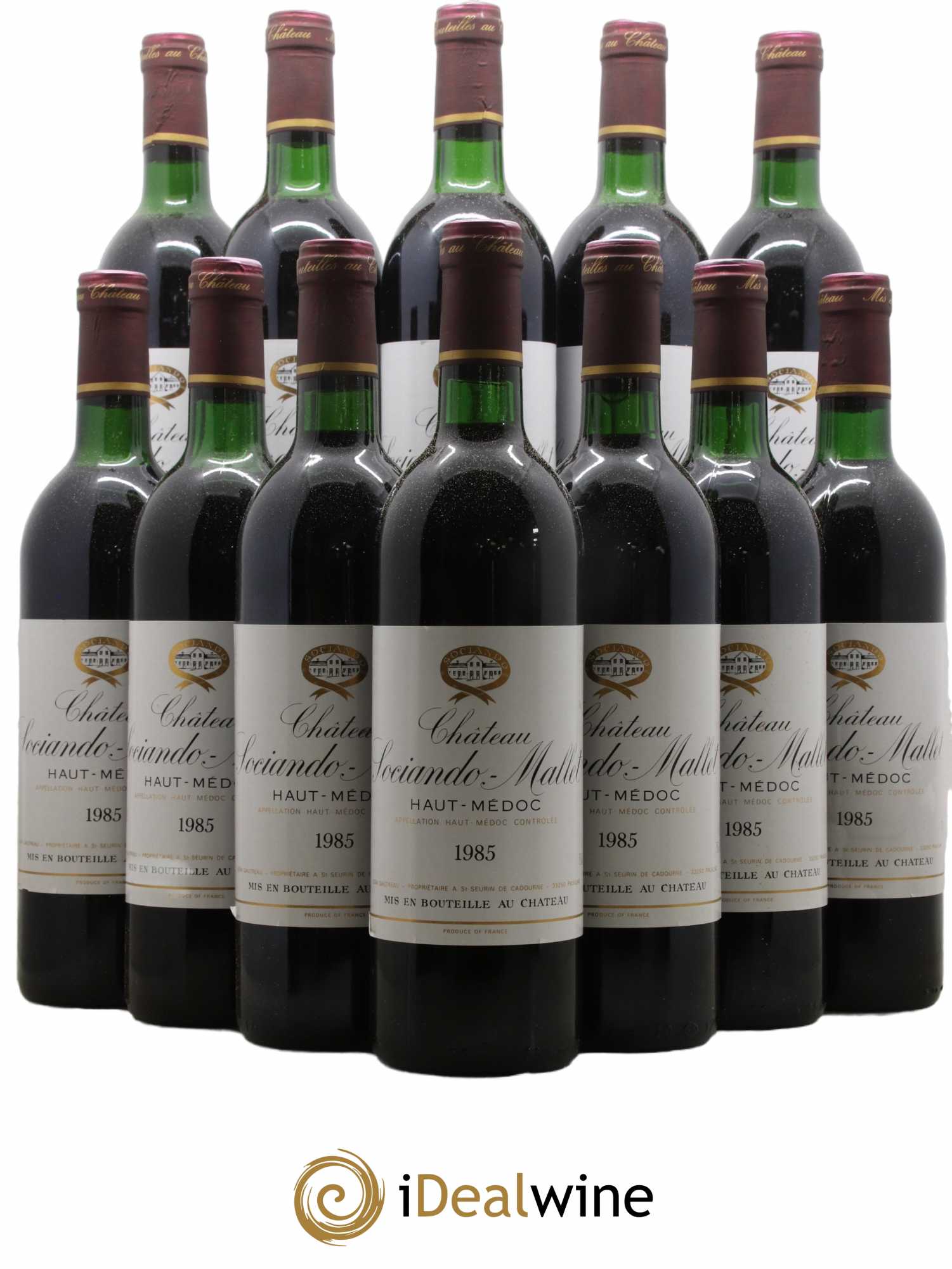 Château Sociando Mallet  1985 - Lot de 12 Bouteilles