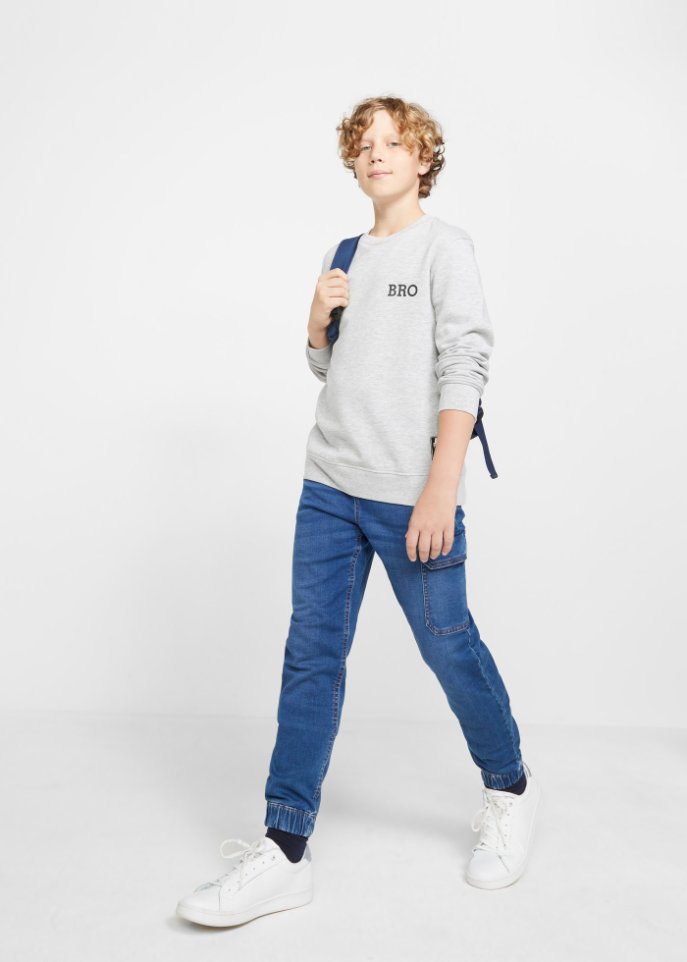 Jungen Cargo Sweat-Jeans, Slim Fit