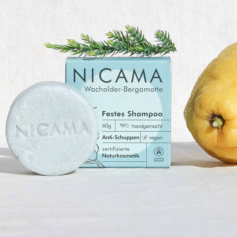 Nicama Festes Shampoo Wacholder-Bergamotte 60 g