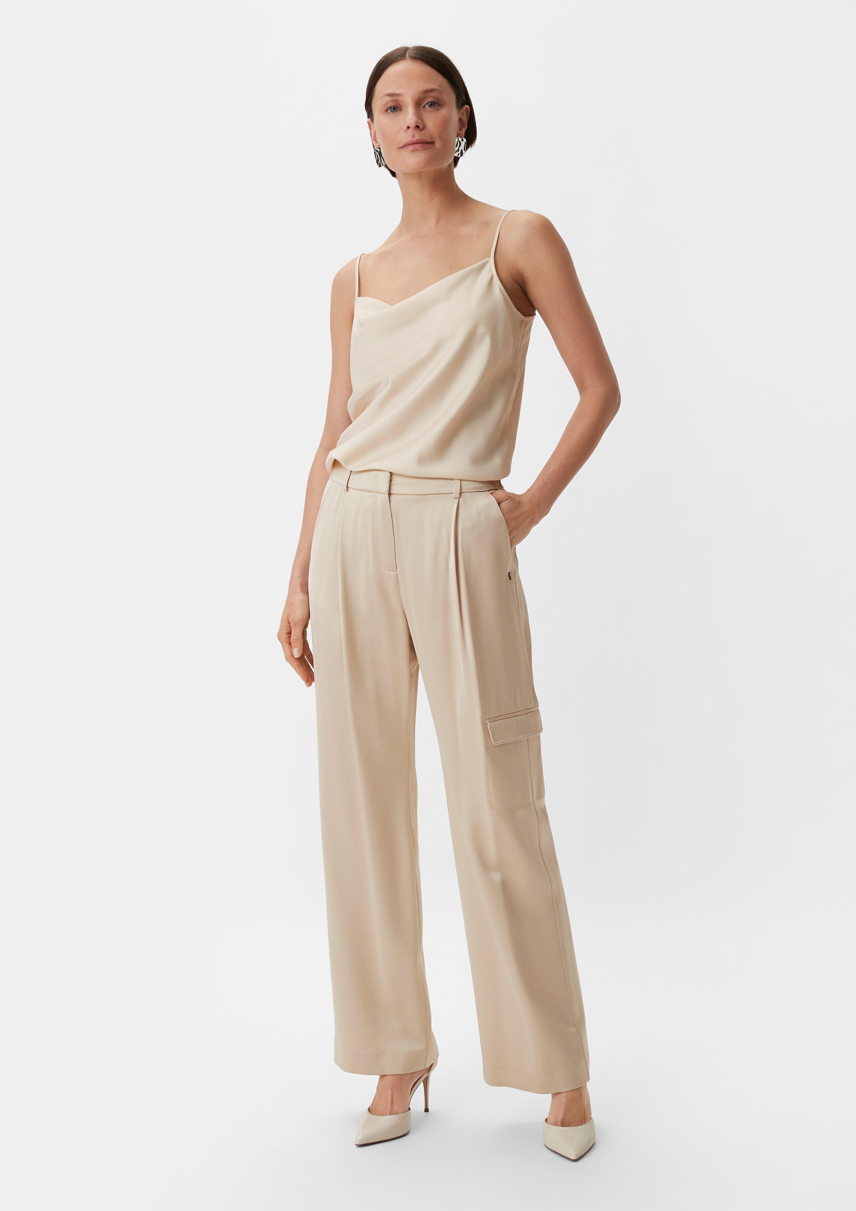 Regular: Hose aus Viskosemix - beige