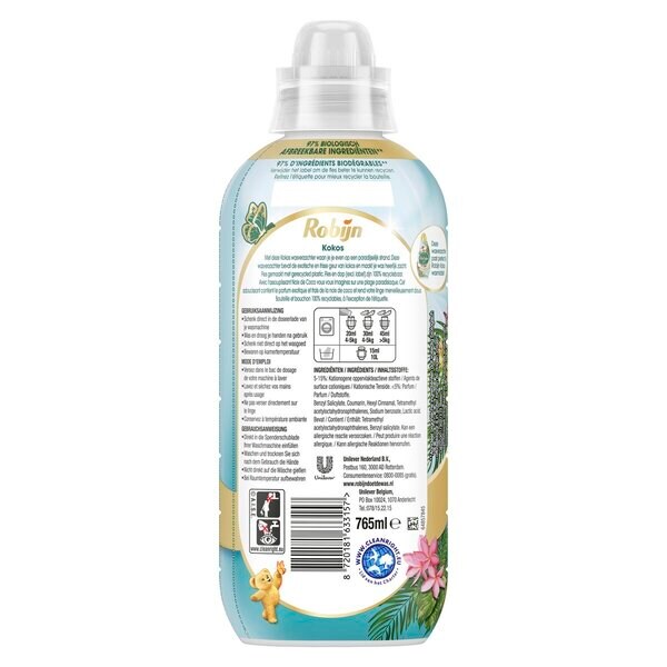 Robijn Collection Coconut Sensation auduma mīkstinātājs 4 x 765 ml, 152 mazgāšanas reizes