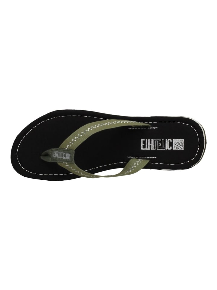 ethletic Zehentrenner Fair Flip Classic in jet black | camping green günstig kaufen