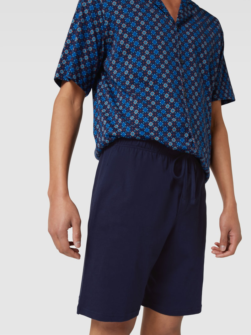 Pyjama mit Allover-Muster Modell 'MARVIN' in dunkelblau