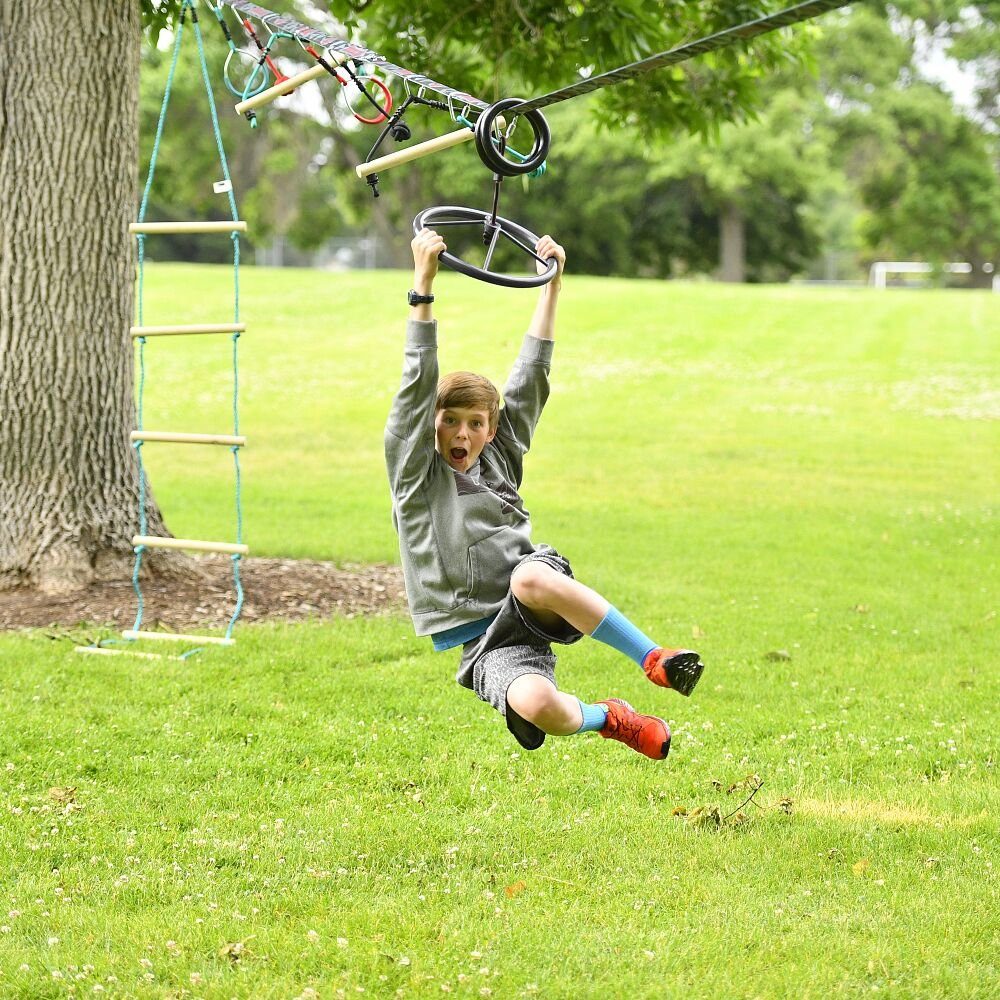 Slackers Slackline Ninja Wheel, Kugelgelagertes Drehgelenk, rundes Drehverhalten