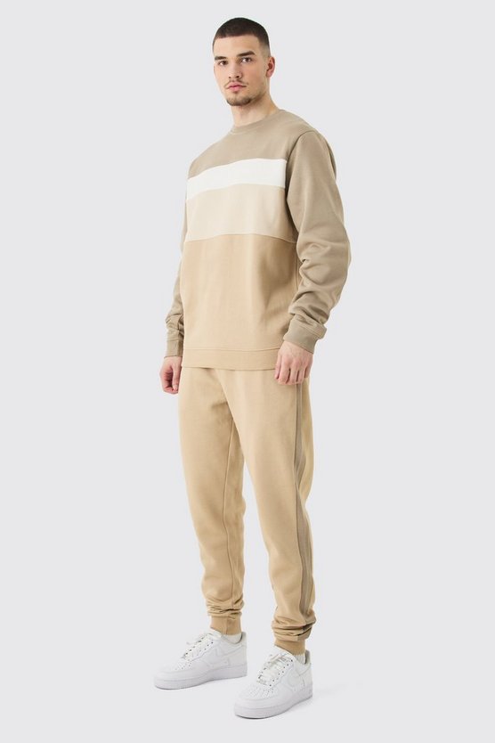 Tall Colorblock Sweatshirt-Trainingsanzug