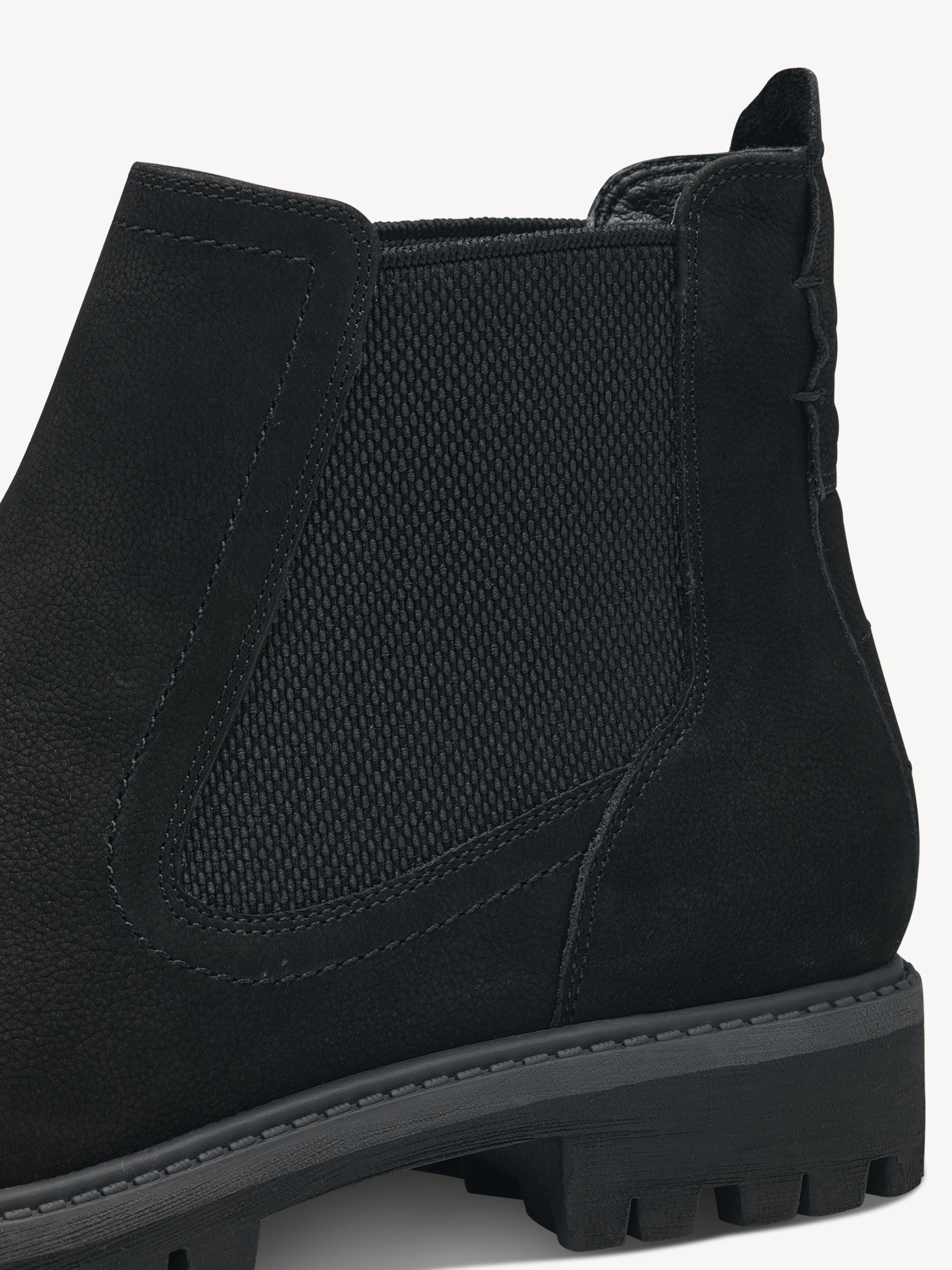 Bottine Chelsea en cuir - noir