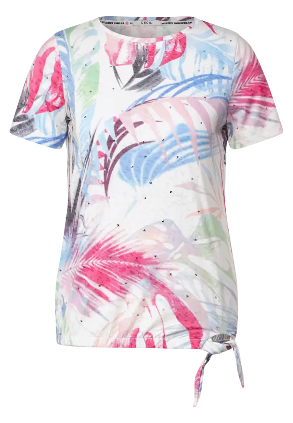 CECIL Burn Out Print Shirt