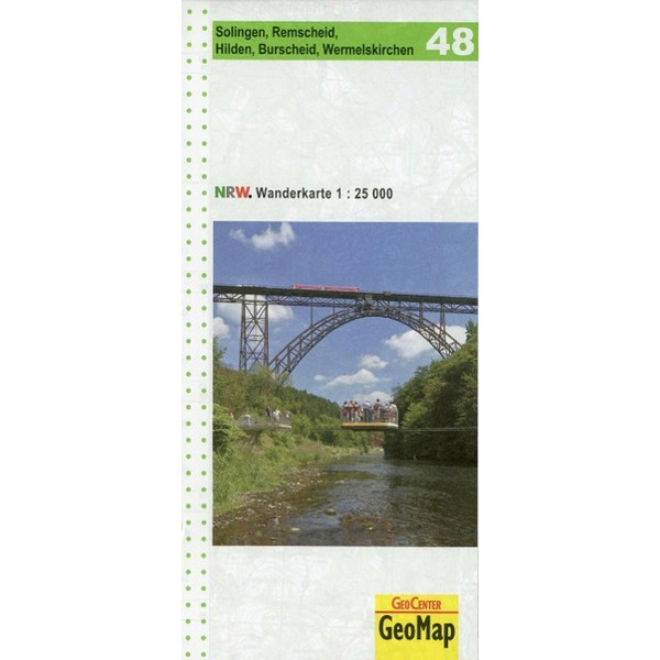 NRW Wanderkarte 48 Solingen, Remscheid, Hilden, Burscheid, Wermelskirchen  1 : 25 000 - Wanderkarte