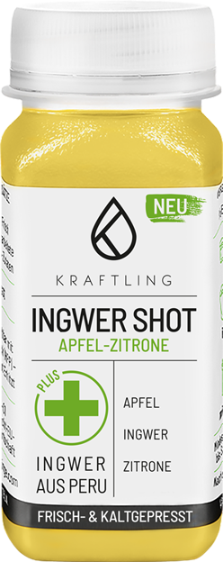 Kraftling Ingwer Shot Apfel-Zitrone