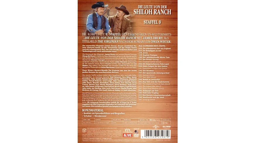Die Leute von der Shiloh Ranch - Staffel 9 (Fernsehjuwelen)  [8 DVDs]