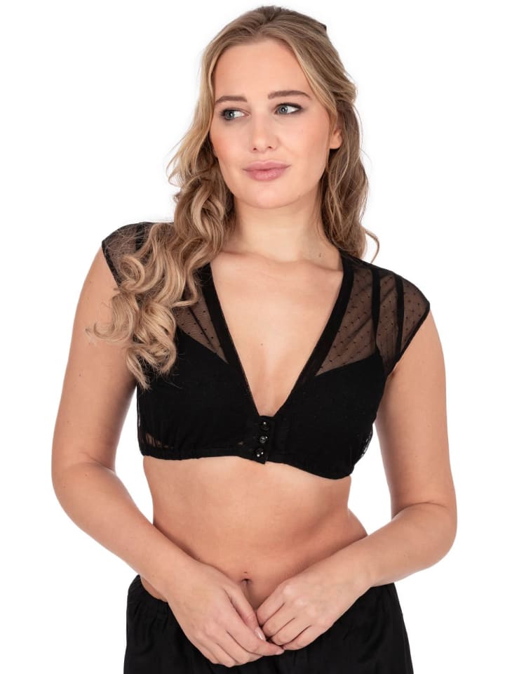MarJo Dirndlbluse HALINA-DORINA in schwarz günstig kaufen 44