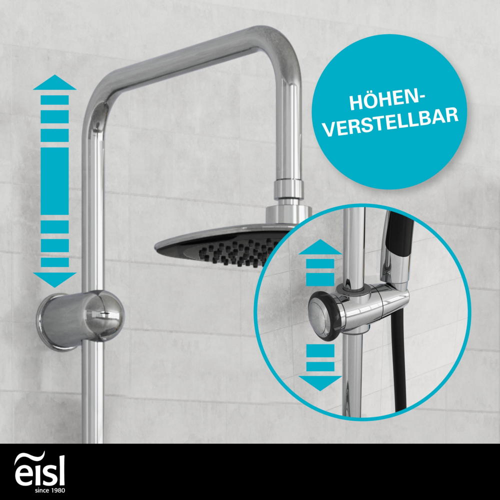 Eisl Duschset DUSCHTRAUM Chrom/Schwarz