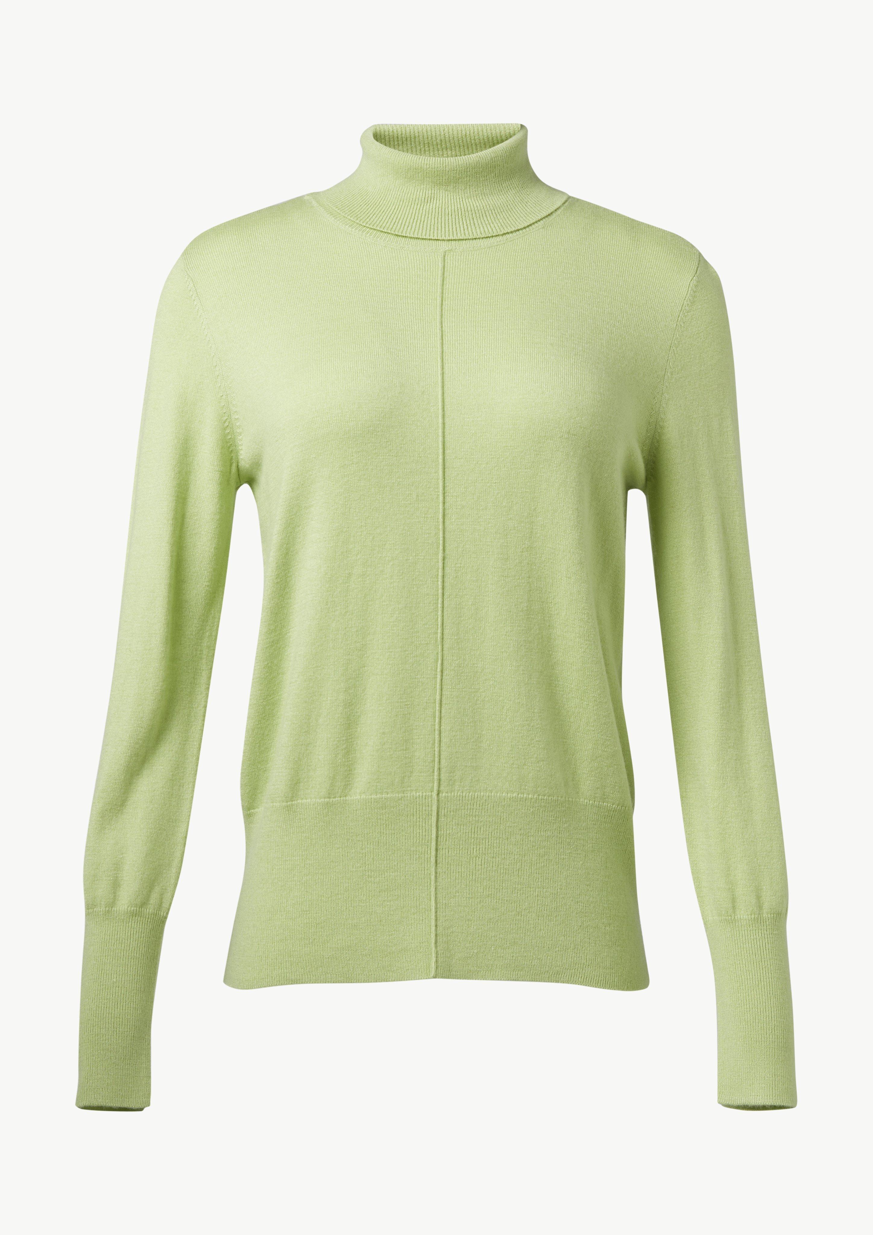 Rollkragenpullover aus Viskosemix - kiwigrün