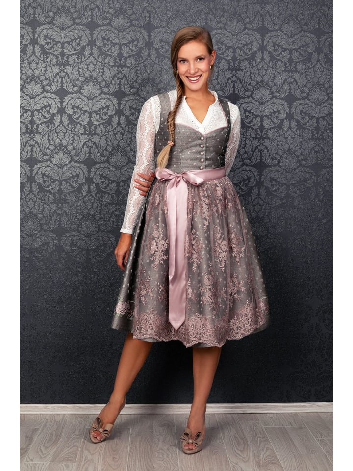 Edelnice Midi Dirndl Claire in silber, rosé günstig kaufen