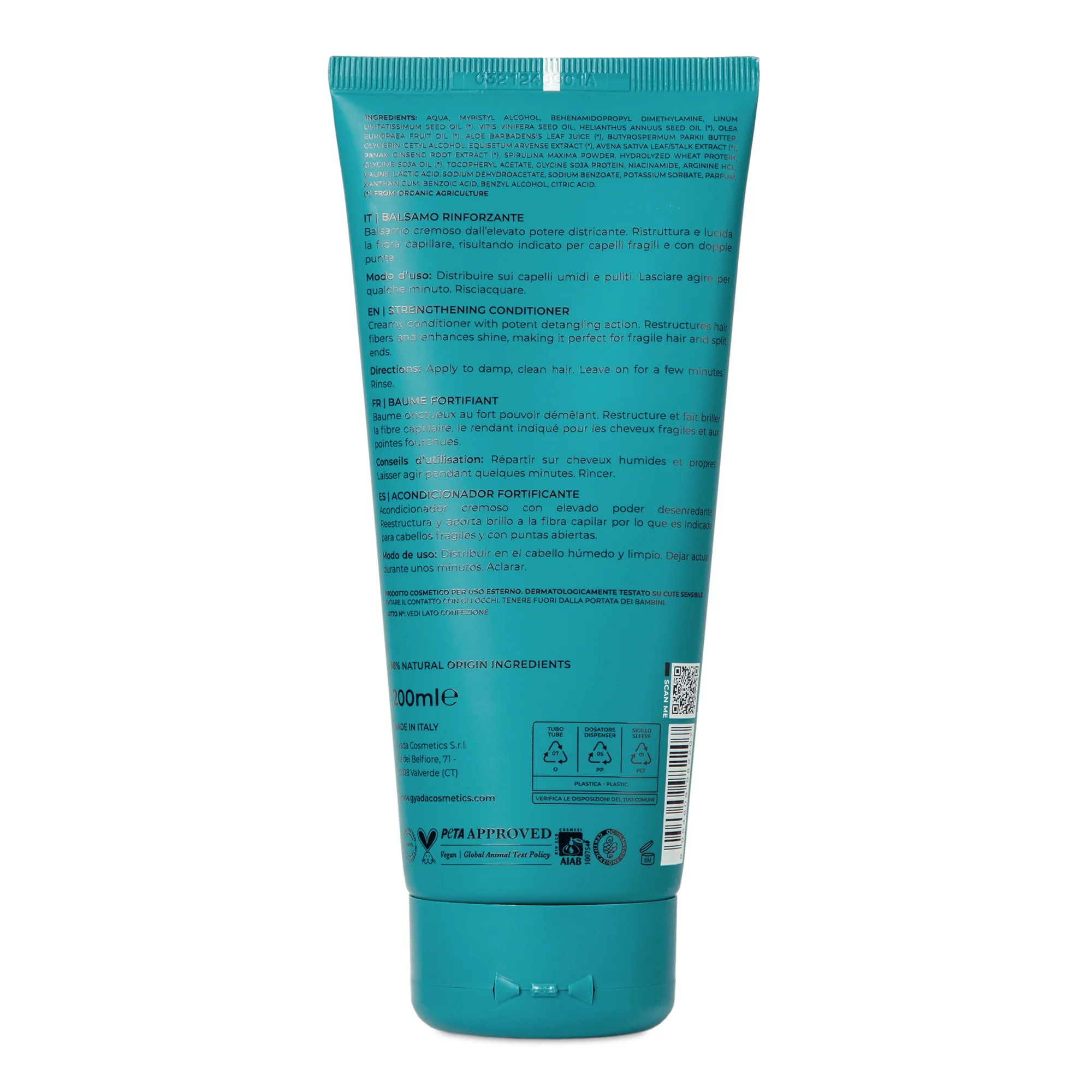 Acondicionador fortalecedor de espirulina - Acondicionador para fortalecer el cabello