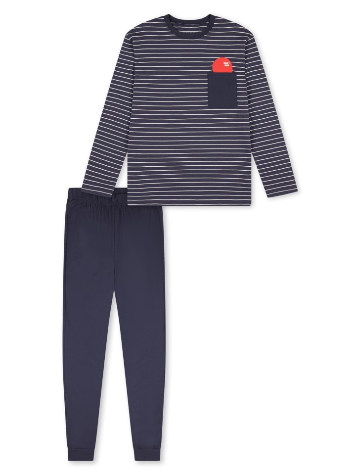 Schiesser Schlafanzug Nightwear Cotton in Graphit günstig kaufen 140