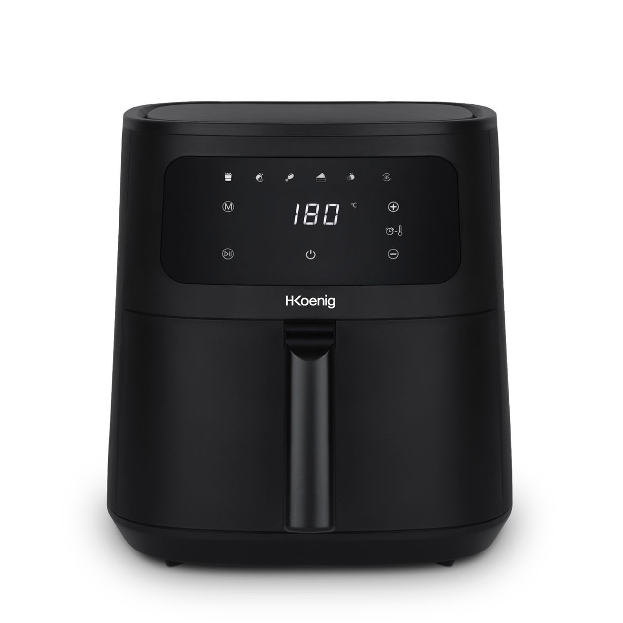 H. Koenig Heißluftfritteuse FRY840, 4L Kapazität, kocht für bis zu 6 Personen, einstellbar 80-200°C