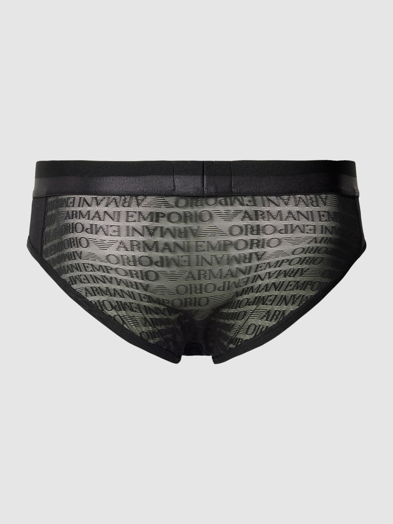 Slip mit Allover-Muster in schwarz